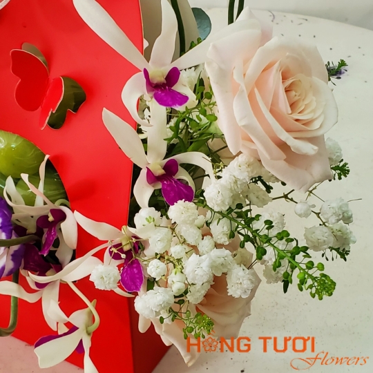 Giỏ hoa trái cây 02