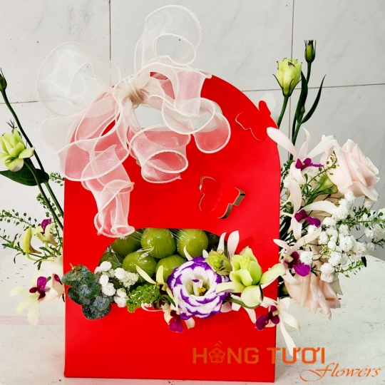 Giỏ hoa trái cây 02